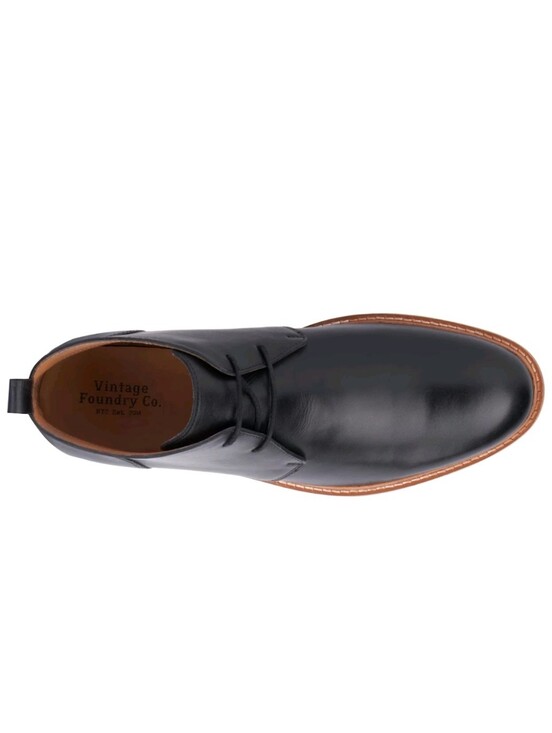 Vintage Foundry Co. Lewis Black Leather Chukka Boots - Sleek Lace-Up Design 7.5 main image 10